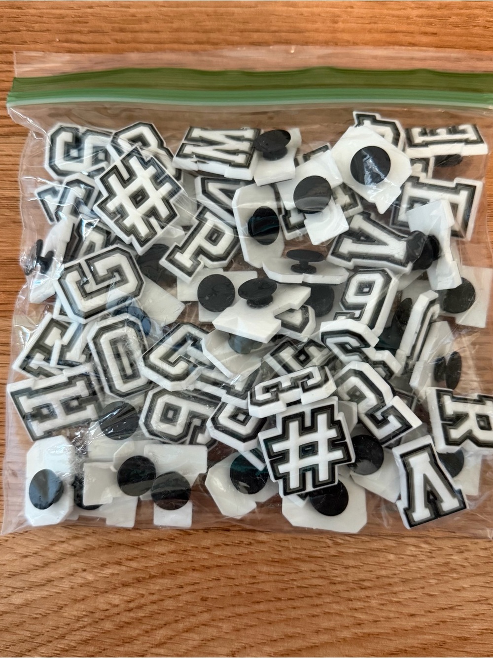 Letter & Number Croc Charms